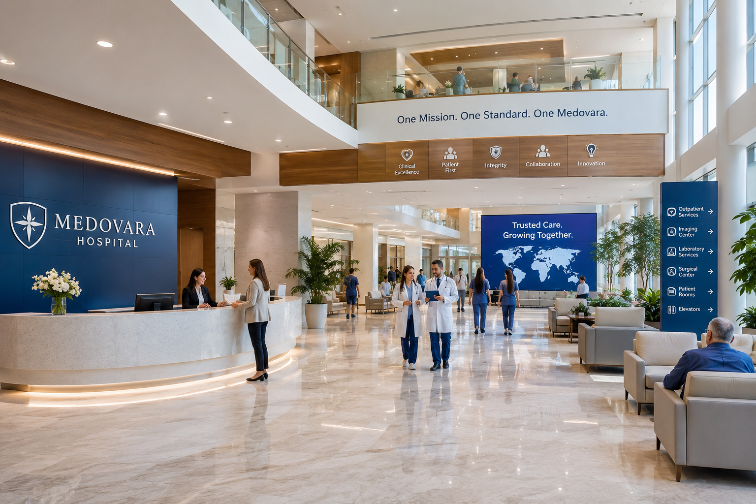 Modern patient recovery room at Medovara Hospital